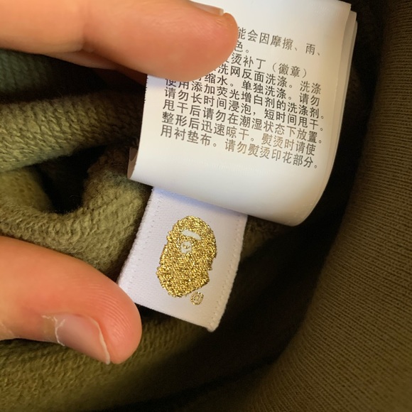 Bape OG Green Camo Zip-Up Shark Hoodie - Picture 6 of 8